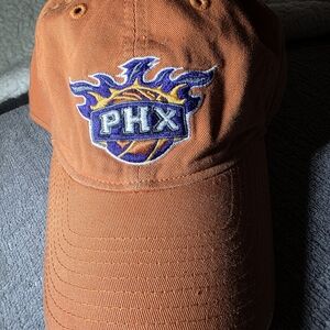 Adidas Phoenix Suns orange basic logo adjustable slouch hat